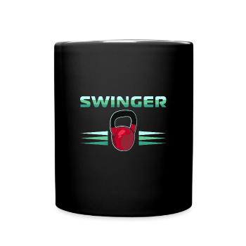 Kettlebell Bodybuilder Muskel Gym Sportler - Tasse einfarbig - Schwarz - Vorne