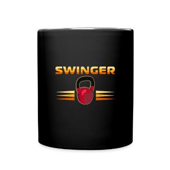 Kettlebell Bodybuilder Muskel Gym Sportler - Tasse einfarbig - Schwarz - Vorne