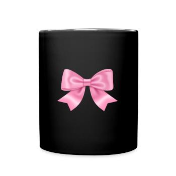 Schleife design - Tasse einfarbig - Schwarz - Vorne