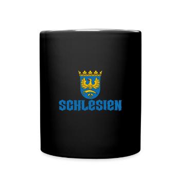 Schlesien Provinz Region Wappen Breslau - Tasse einfarbig - Schwarz - Vorne