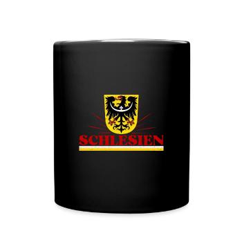 Oberschlesien Schlesisch Deutschland Flagge - Tasse einfarbig - Schwarz - Vorne