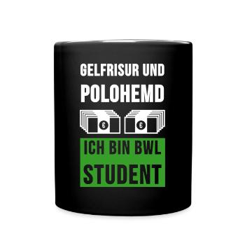 BWL Student Tassen & Zubehör - Tasse einfarbig - Schwarz - Vorne
