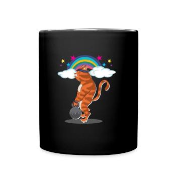 Bodybuilder gain de forme physique de chat de gymnase de chat - Mug uni - noir - Devant