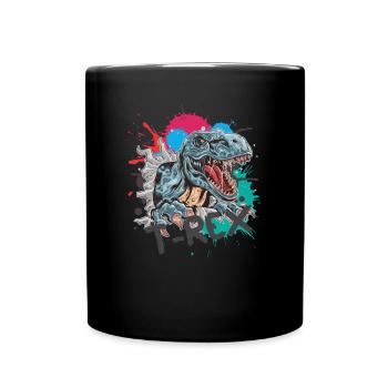 T-Rex - Tasse einfarbig - Schwarz - Vorne