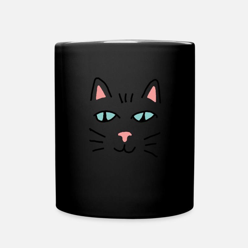 chat - Mug uni - noir
