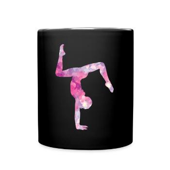 Gymnastik und Turnen - Tasse einfarbig - Schwarz - Vorne