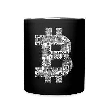 Bitcoin - Tasse einfarbig - Schwarz - Vorne