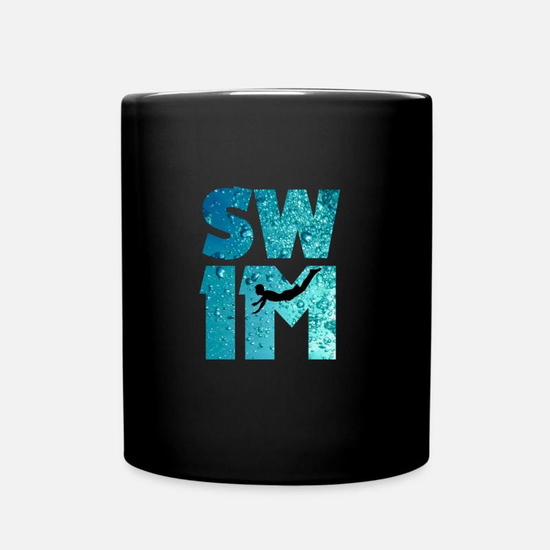 swim - Mug uni - noir