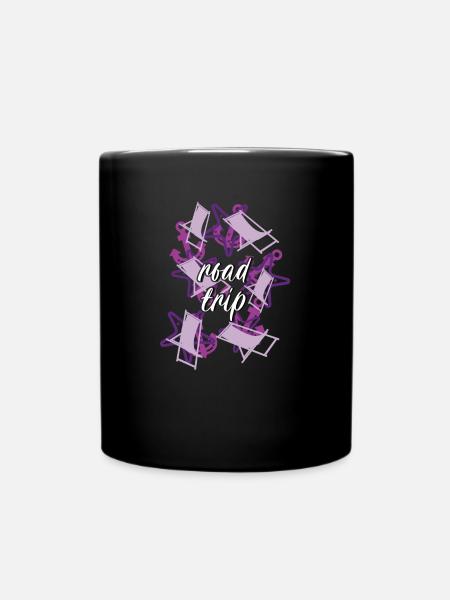 Reisen - Tasse einfarbig - Schwarz