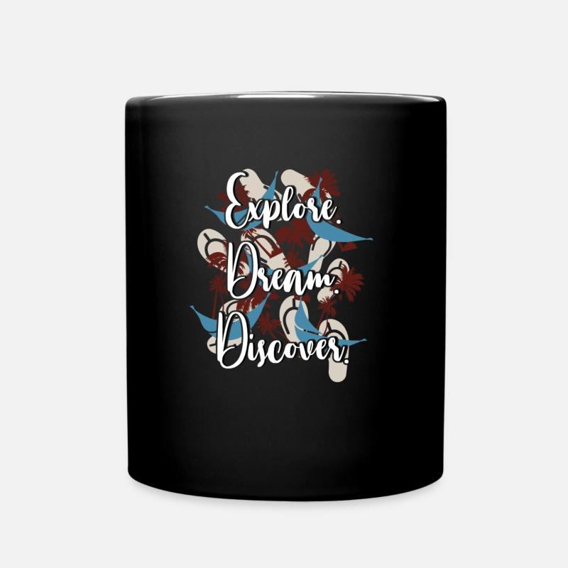 Reisen - Tasse einfarbig - Schwarz