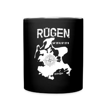 Ostseeliebe - Insel Rügen Kompass Koordinaten - Mug uni - noir - Devant