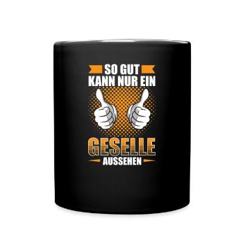 Geselle Gesellenprüfung Ausbildung Abschluss - Tasse einfarbig - Schwarz - Vorne