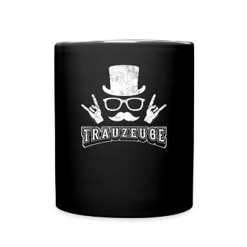 Trauzeuge - Tasse einfarbig - Schwarz - Vorne
