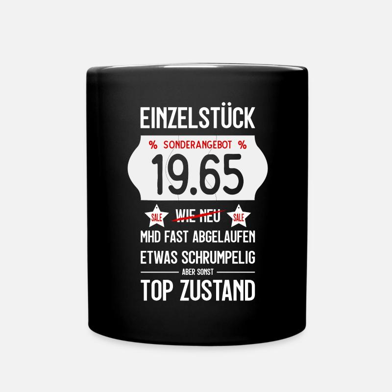 61. GEBURTSTAG 1965 EINZELSTÜCK PREISSCHILD - Tasse einfarbig - Schwarz