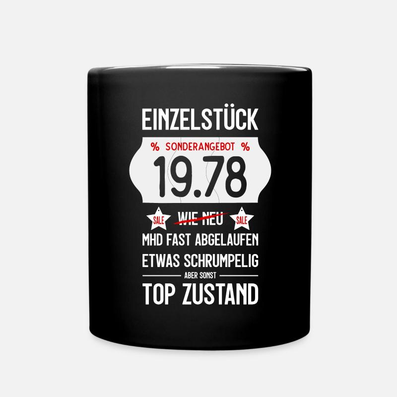 48. GEBURTSTAG 1978 EINZELSTÜCK PREISSCHILD - Tasse einfarbig - Schwarz