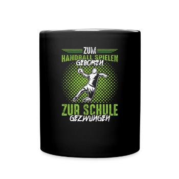 Handball | Handballer Handballspieler - Tasse einfarbig - Schwarz - Vorne