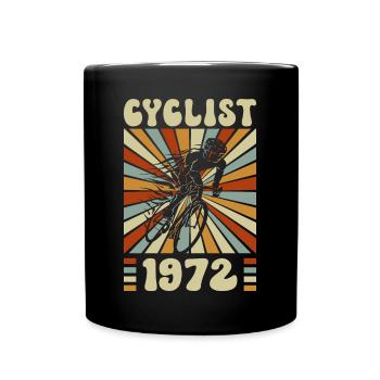 Cyclist born in 1972 50 years anniversary - Full Colour Mug - black - Front
