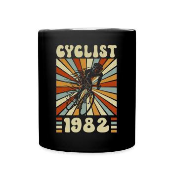 Cyclist born in 1982 40 years anniversary - Full Colour Mug - black - Front