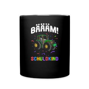 Einschulung | Bäääm! Schulkind - Tasse einfarbig - Schwarz - Vorne