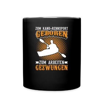 Kanurennsport Kanu - Tasse einfarbig - Schwarz - Vorne