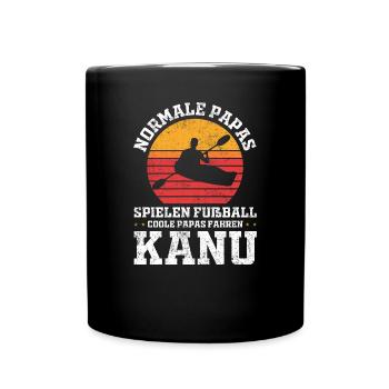 Kanurennsport Kanusport Sport Kanu Papa Vater - Tasse einfarbig - Schwarz - Vorne