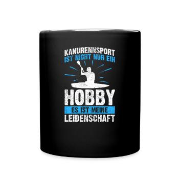 Kanurennsport Sport Sportart Kanusport Kanu - Tasse einfarbig - Schwarz - Vorne