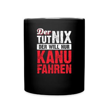 Kanurennsport Kanu fahren - Tasse einfarbig - Schwarz - Vorne