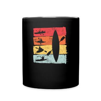 Kanurennsport | Retro Style - Tasse einfarbig - Schwarz - Vorne
