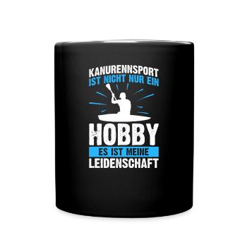 Kanurennsport Hobby Kanu Kanusport - Tasse einfarbig - Schwarz - Vorne