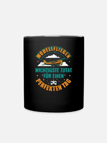 Modellfliegen - Tasse einfarbig - Schwarz
