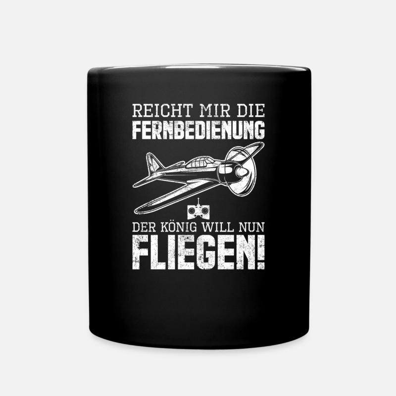 Modellbau Modellflug Pilot - Tasse einfarbig - Schwarz