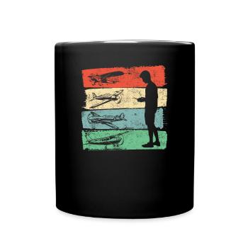 Modellflugzeug Flieger Flugzeug Pilot Modellflug - Tasse einfarbig - Schwarz - Vorne