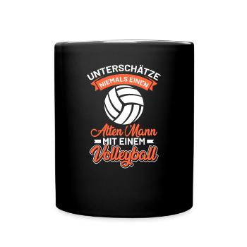Beachvolleyball - Tasse einfarbig - Schwarz - Vorne