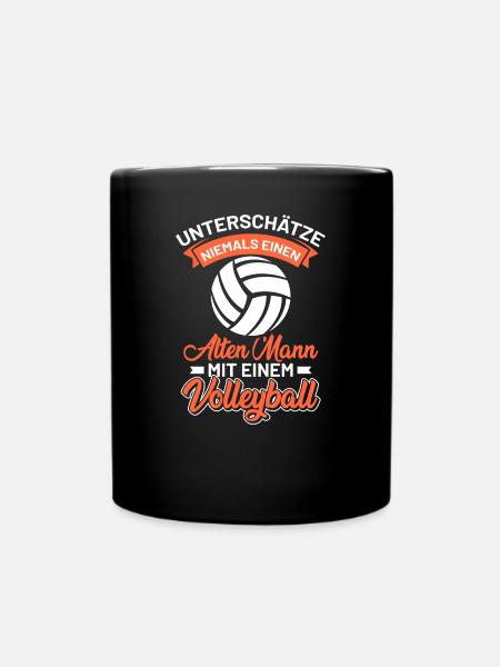 Beachvolleyball - Tasse einfarbig - Schwarz