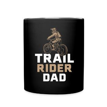 Trail Rider Papa Mountainbike MTB Downhill - Tasse einfarbig - Schwarz - Vorne