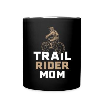 Trail Rider Mama Mountainbike MTB Downhill - Tasse einfarbig - Schwarz - Vorne
