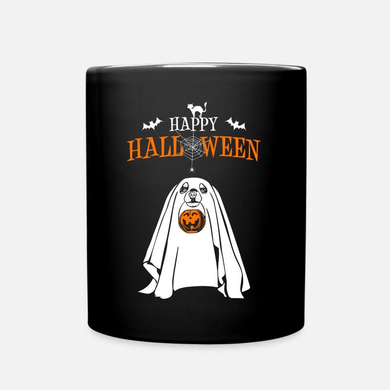 Happy Halloween Hund Geist Kürbis Hunde Wilsigns - Tasse einfarbig - Schwarz