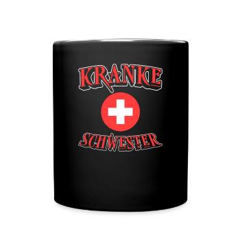 Halloween Kostüm | Halloween Kranke Schwester - Tasse einfarbig - Schwarz - Vorne