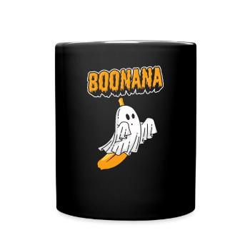 Halloween Boonana Gespenst Halloween Kostüm - Tasse einfarbig - Schwarz - Vorne