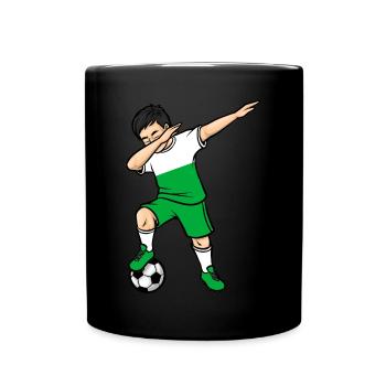 Dabbing Football Player Boys Wales Football - Full Colour Mug - black - Front