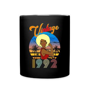 Vintage Blonde Frau Geburtstag 1992 - Tasse einfarbig - Schwarz - Vorne