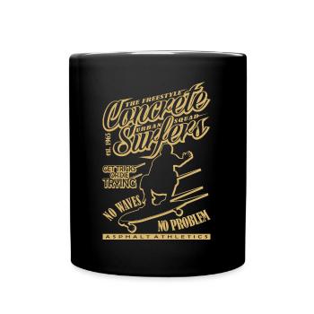 Longboard Skater - Concrete Surfers - Full Colour Mug - black - Front