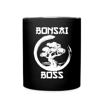 Bonsai Japan Tree Gift - Full Colour Mug - black - Front