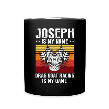 Drag boat design for racing boaters - Full Colour Mug - black - Front