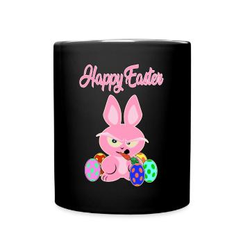 Happy Easter Pink Easter - Full Colour Mug - black - Front