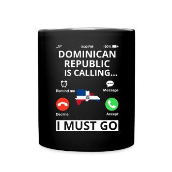 Dominican Republic Flag Dom Rep Flag Tour - Full Colour Mug - black - Front