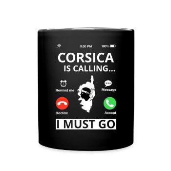 Korsika Flagge Korsika Fahne Corsica Korsischen - Tasse einfarbig - Schwarz - Vorne