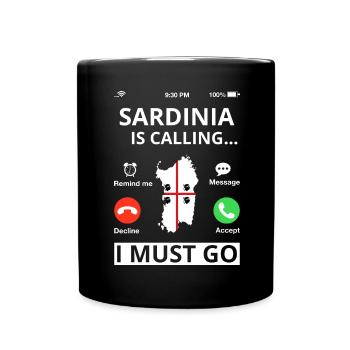 Sardinien Flagge Sardische Fahne Sardegna Fahne - Tasse einfarbig - Schwarz - Vorne