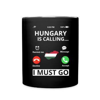 Ungarn Flagge Ungarische Fahne Balaton Hungary - Tasse einfarbig - Schwarz - Vorne