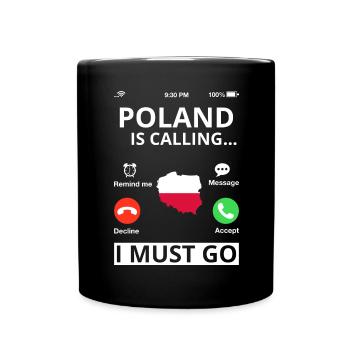 Poland Flag Used Look Polska Polish Flag - Full Colour Mug - black - Front
